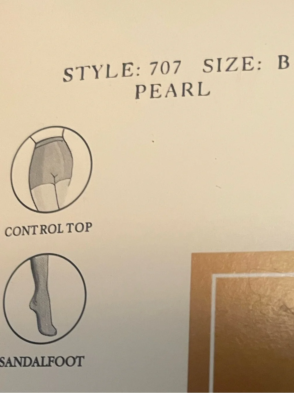 Hanes Absolutely Ultra Sheer Pantyhose Pearl sz B medium control top sandalfoot